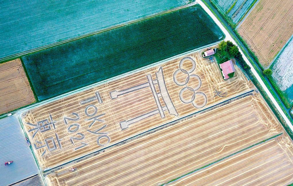 Итальянский фермер нарисовал символ Олимпиады трактором