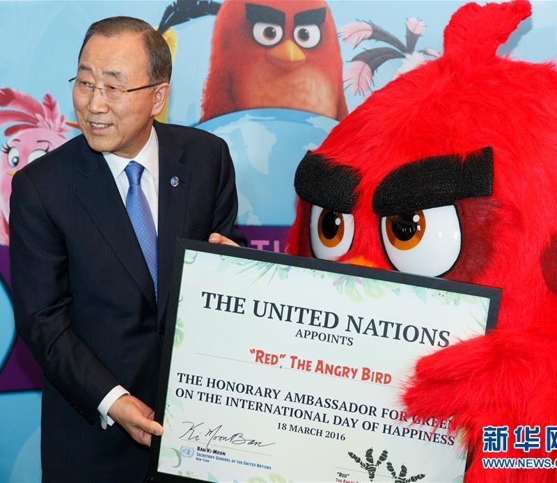 <center><b>Птица Энгри Бёрдс стала послом ООН</center></b>